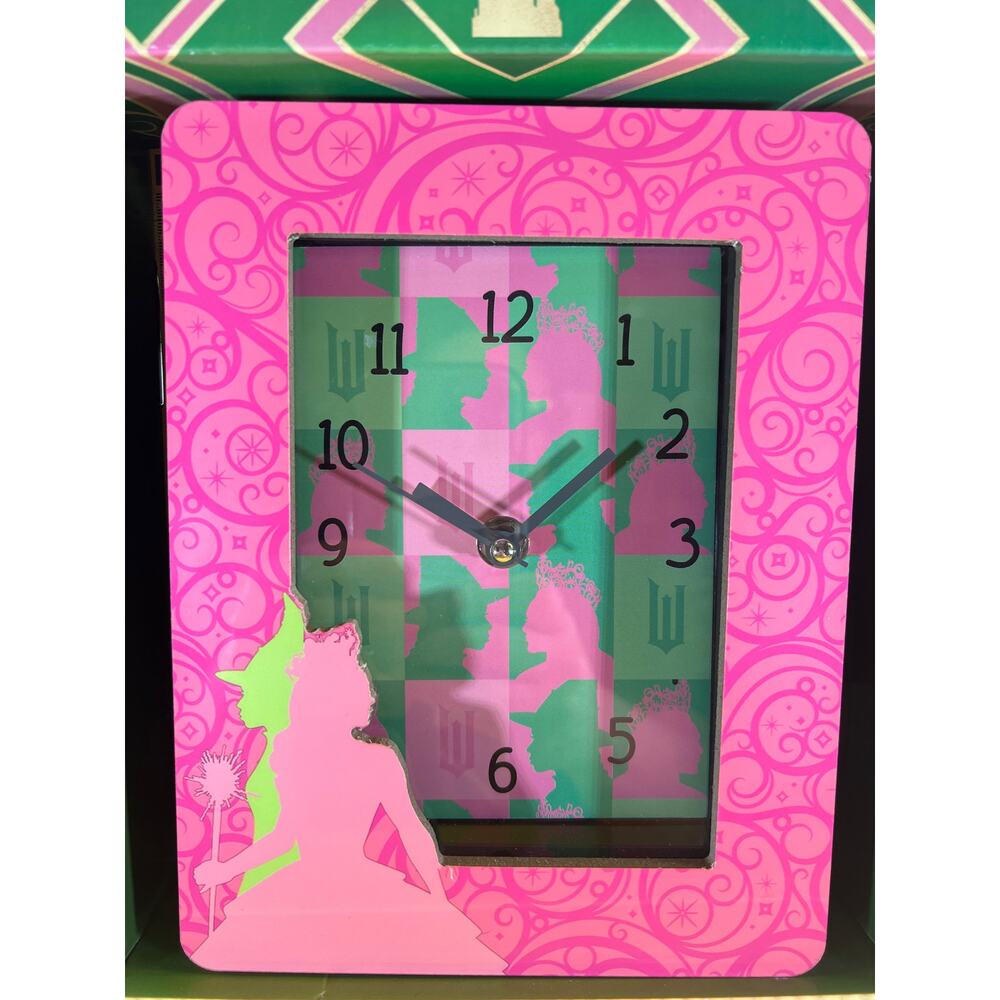 NEW Wicked PINK Glinda Frame Wall Clock Good Witch